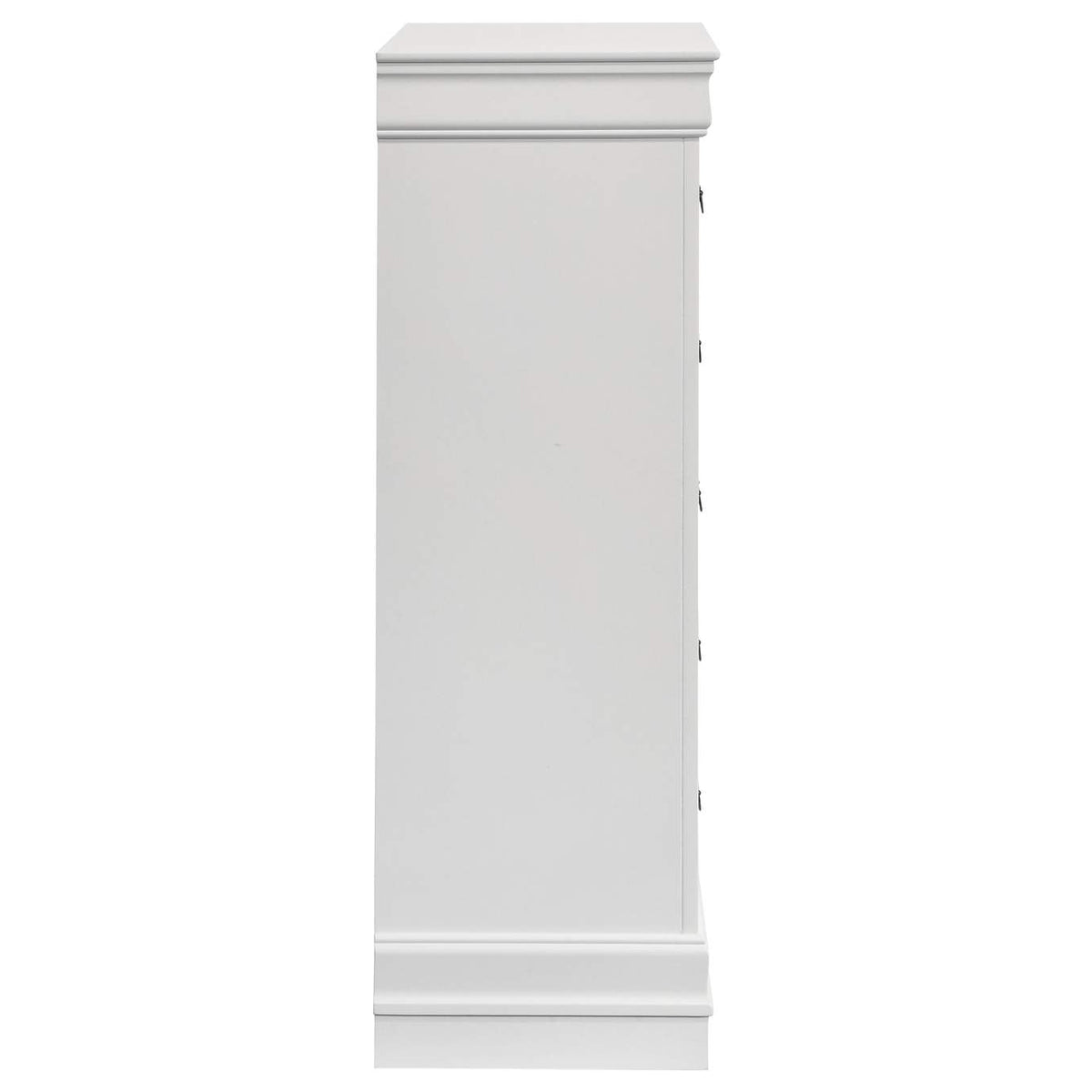 202445 Louis Philippe 5-drawer Bedroom Chest White