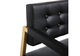 TOV-K3667 Director Black Performance Vegan Leather and Gold Steel Counter Stool