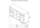 202990KE-S6P Jessica 6-piece Eastern King LED Bedroom Set Snow White