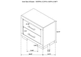 202990Q-S5 Jessica 5-piece Queen LED Bedroom Set Snow White