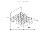 202990Q Jessica Wood Queen LED Panel Bed Snow White