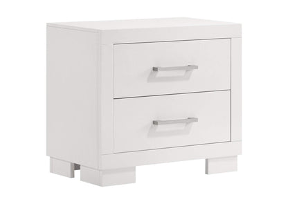 202992 Jessica 2-drawer Nightstand Snow White