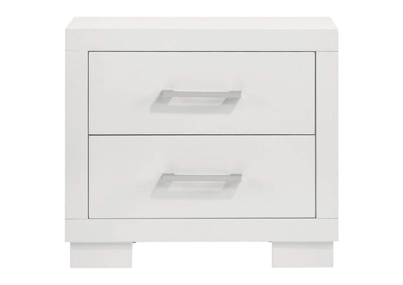 202992 Jessica 2-drawer Nightstand Snow White