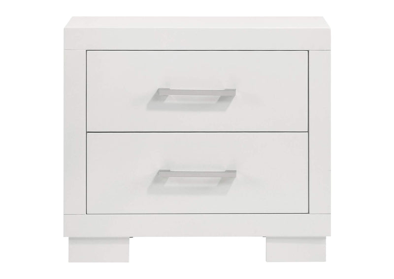 202992 Jessica 2-drawer Nightstand Snow White
