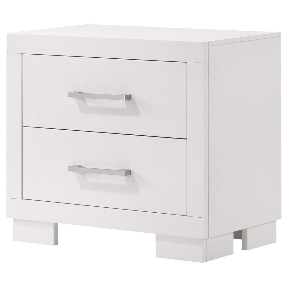 202992 Jessica 2-drawer Nightstand Snow White