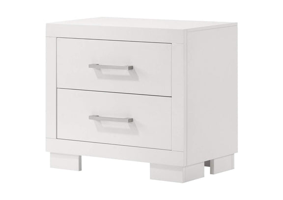 202992 Jessica 2-drawer Nightstand Snow White