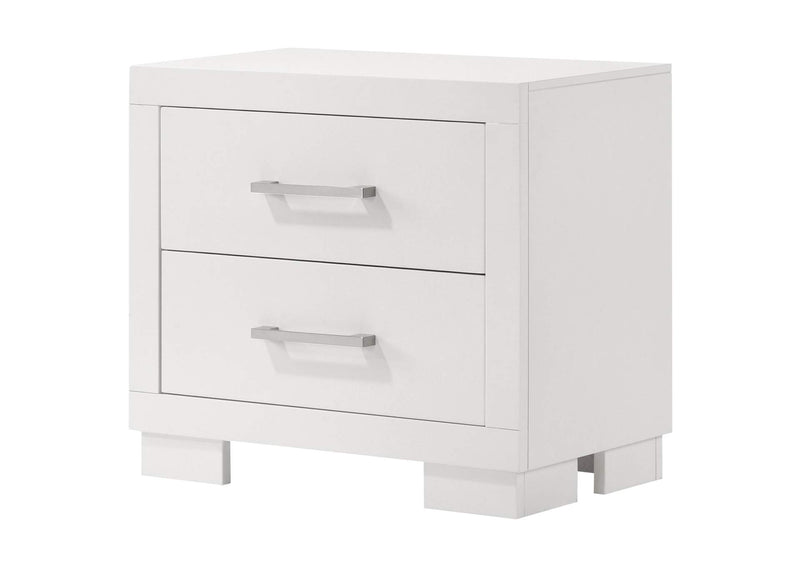 202992 Jessica 2-drawer Nightstand Snow White