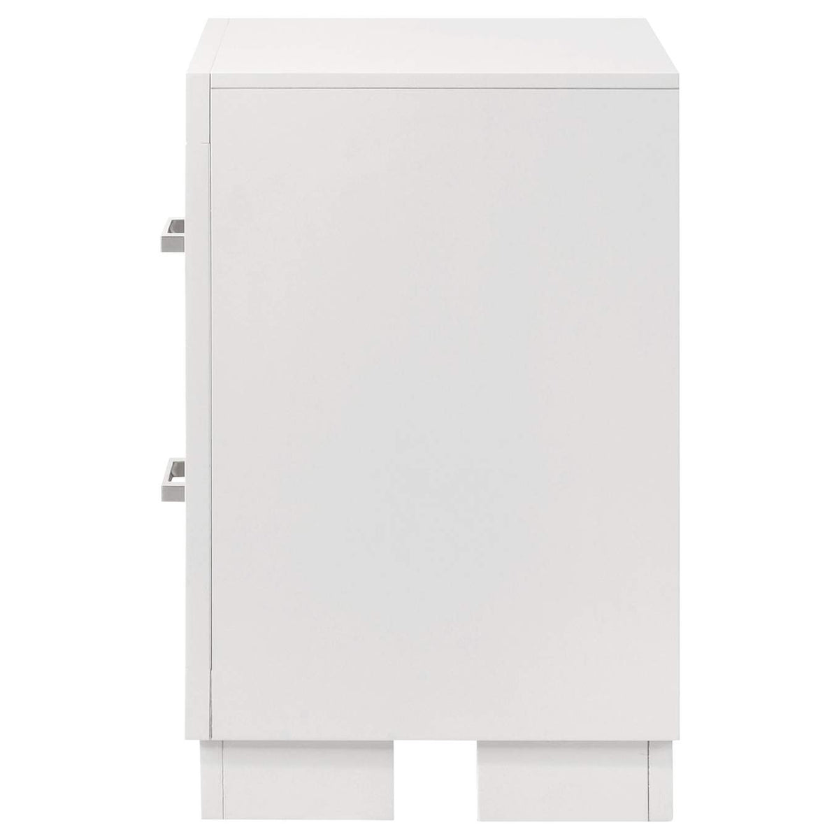 202992 Jessica 2-drawer Nightstand Snow White