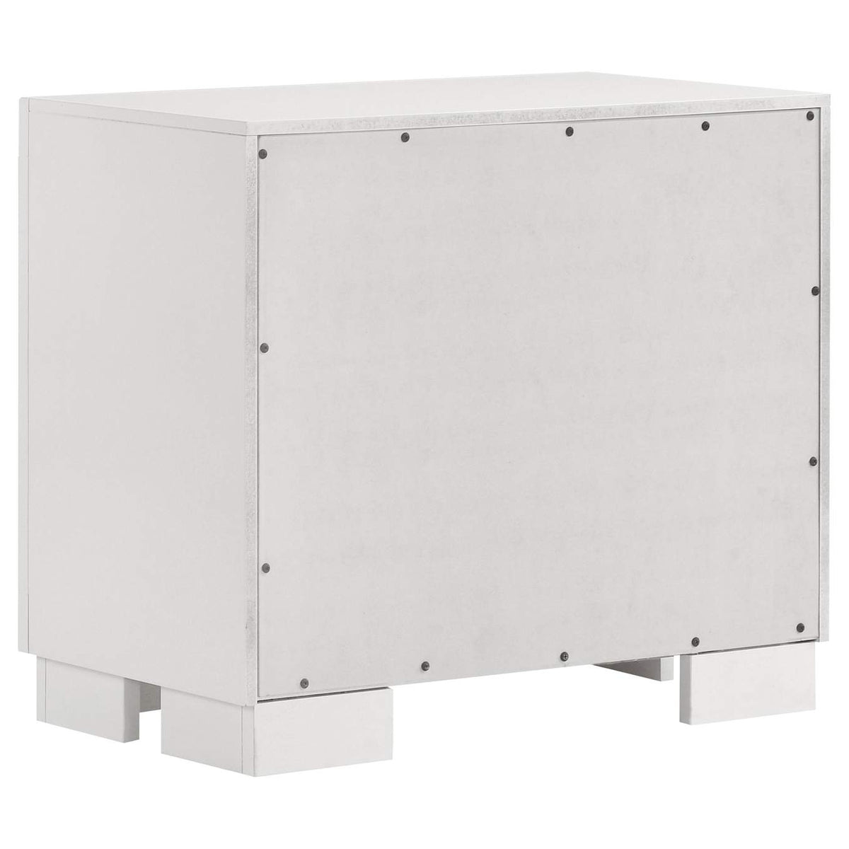 202992 Jessica 2-drawer Nightstand Snow White