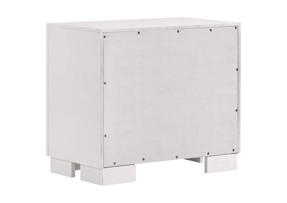 202992 Jessica 2-drawer Nightstand Snow White
