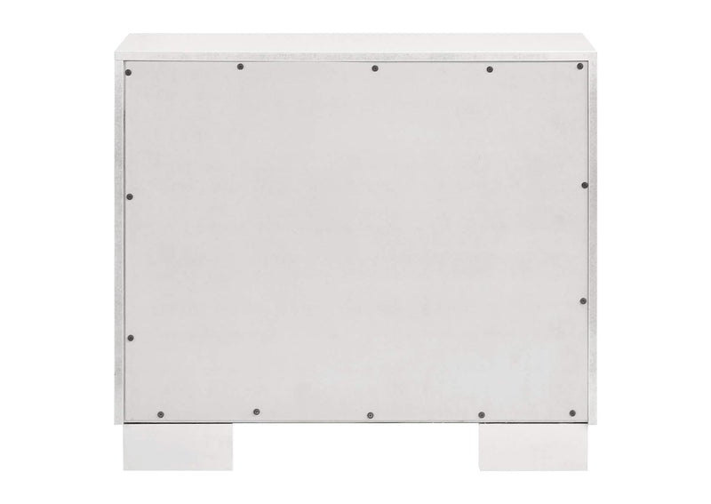 202992 Jessica 2-drawer Nightstand Snow White