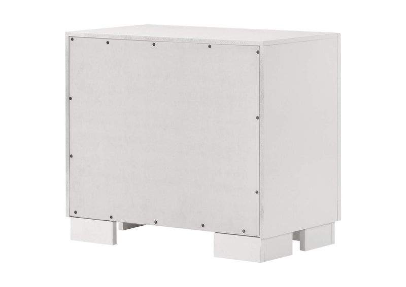 202992 Jessica 2-drawer Nightstand Snow White