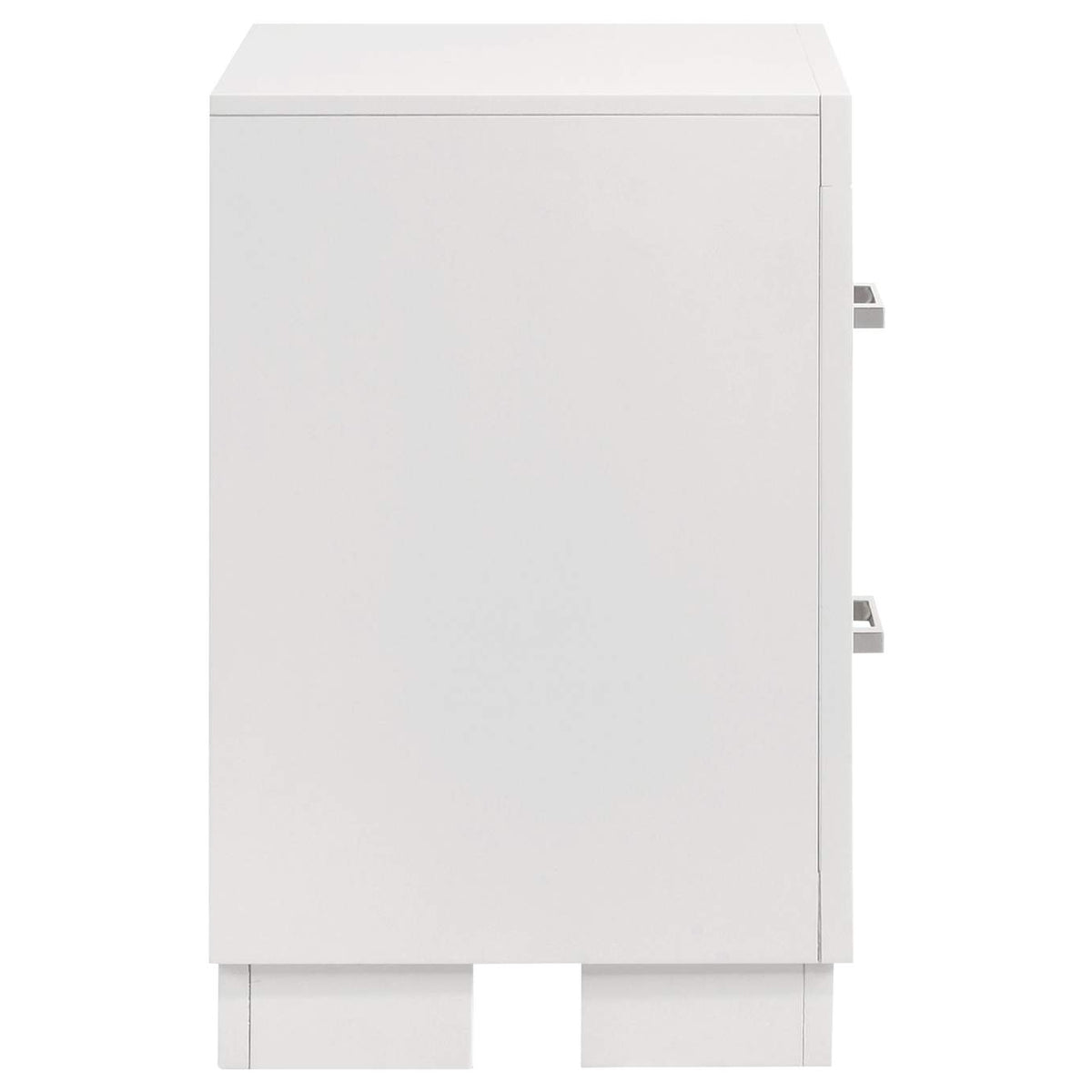 202992 Jessica 2-drawer Nightstand Snow White