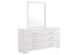 Jessica 6-drawer Dresser with Mirror Snow White
