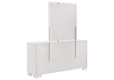 202993M Jessica 6-drawer Dresser with Mirror Snow White