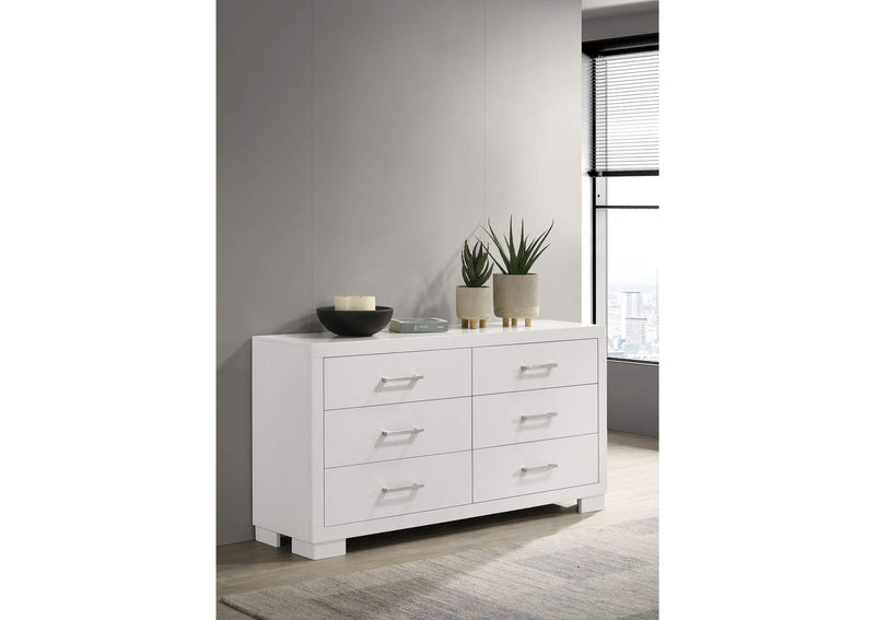 202993 Jessica 6-drawer Dresser Snow White