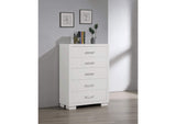 202995 Jessica 5-drawer Bedroom Chest Snow White