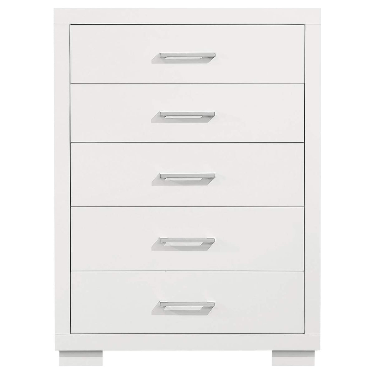 202995 Jessica 5-drawer Bedroom Chest Snow White