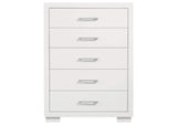 202995 Jessica 5-drawer Bedroom Chest Snow White