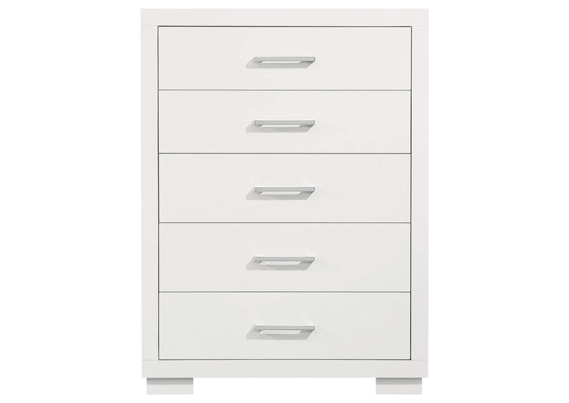 202995 Jessica 5-drawer Bedroom Chest Snow White