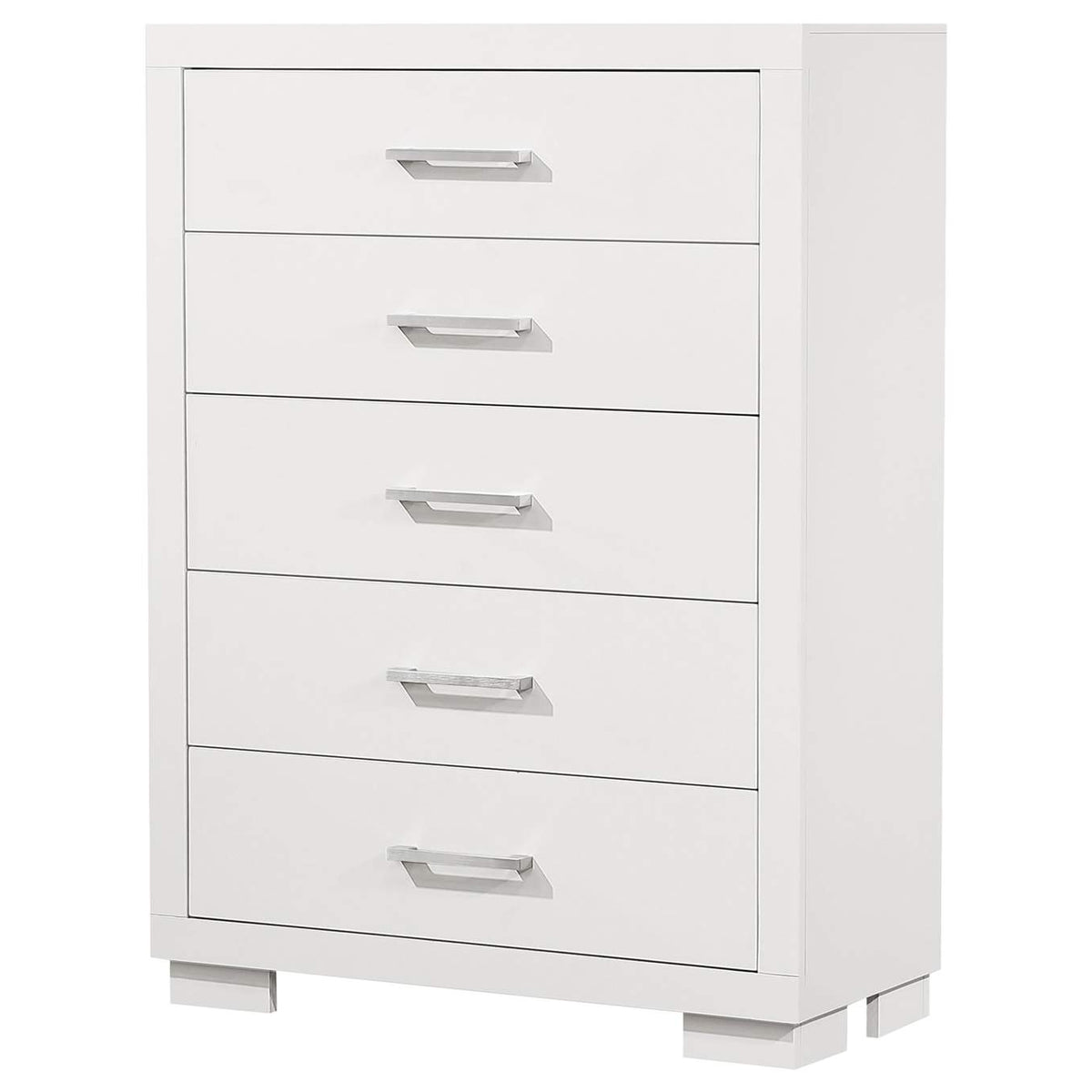 202995 Jessica 5-drawer Bedroom Chest Snow White