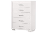 202995 Jessica 5-drawer Bedroom Chest Snow White