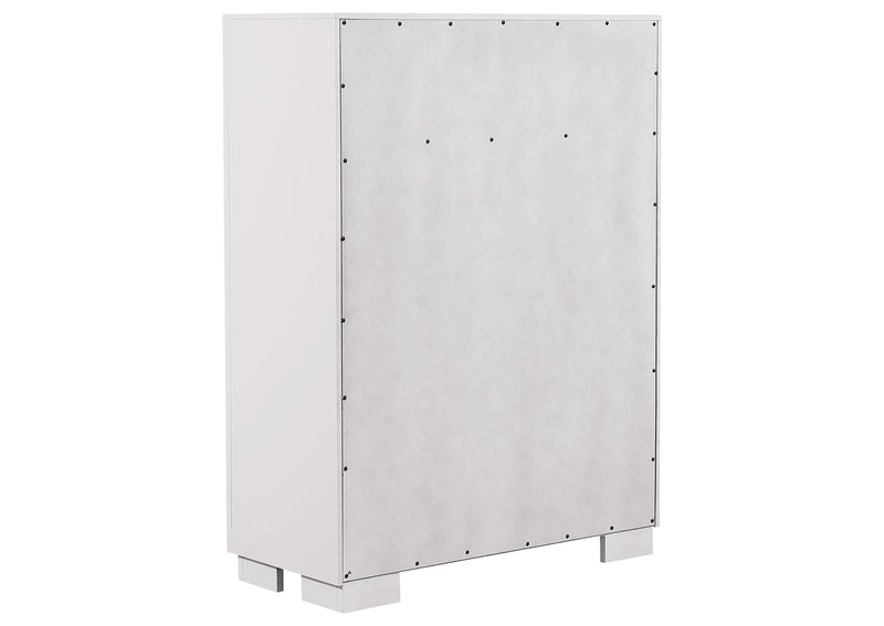 202995 Jessica 5-drawer Bedroom Chest Snow White