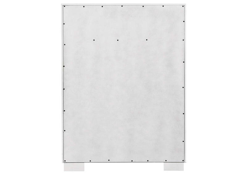 202995 Jessica 5-drawer Bedroom Chest Snow White