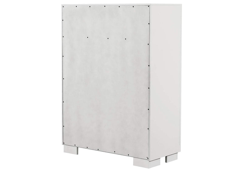 202995 Jessica 5-drawer Bedroom Chest Snow White