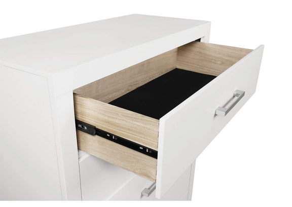 202995 Jessica 5-drawer Bedroom Chest Snow White