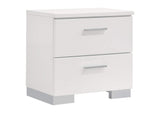 203500F-S4L Felicity 4-piece Full Bedroom Set White High Gloss