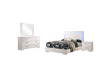203500F-S4 Felicity 4-piece Full Bedroom Set White High Gloss