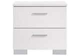203500KE-S4L Felicity 4-piece Eastern King Bedroom Set White High Gloss