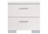 203500KE-S4 Felicity 4-piece Eastern King Bedroom Set White High Gloss