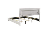 203500KE Felicity Wood Eastern King LED Panel Bed White High Gloss