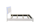 203500KE Felicity Wood Eastern King LED Panel Bed White High Gloss
