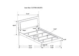 203500KW Felicity Wood California King LED Panel Bed White High Gloss