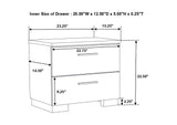 203500Q-S5L Felicity 5-piece Queen Bedroom Set White High Gloss
