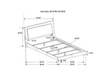 203500Q-S5 Felicity 5-piece Queen Bedroom Set White High Gloss