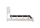 203500Q Felicity Wood Queen LED Panel Bed White High Gloss
