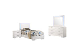 203500T-S4L Felicity 4-piece Twin Bedroom Set White High Gloss