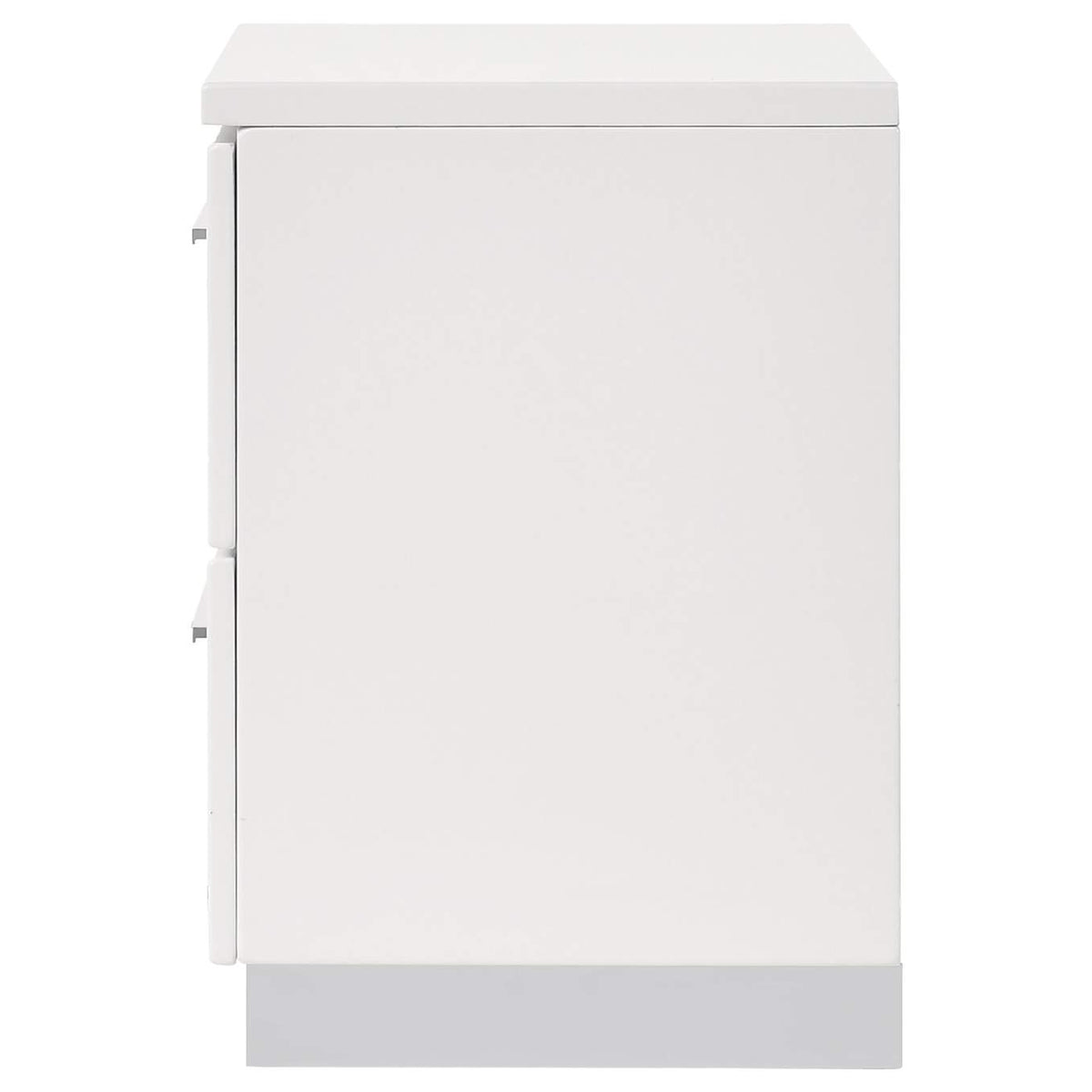 203502 Felicity 2-drawer Nightstand White High Gloss