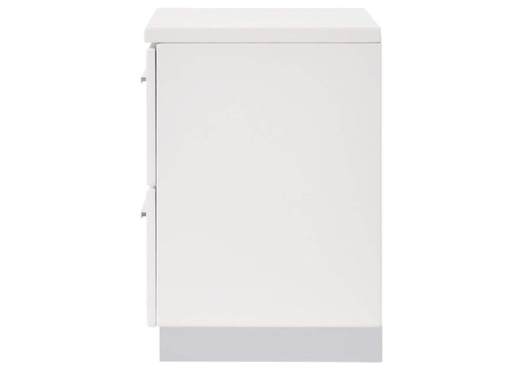 203502 Felicity 2-drawer Nightstand White High Gloss