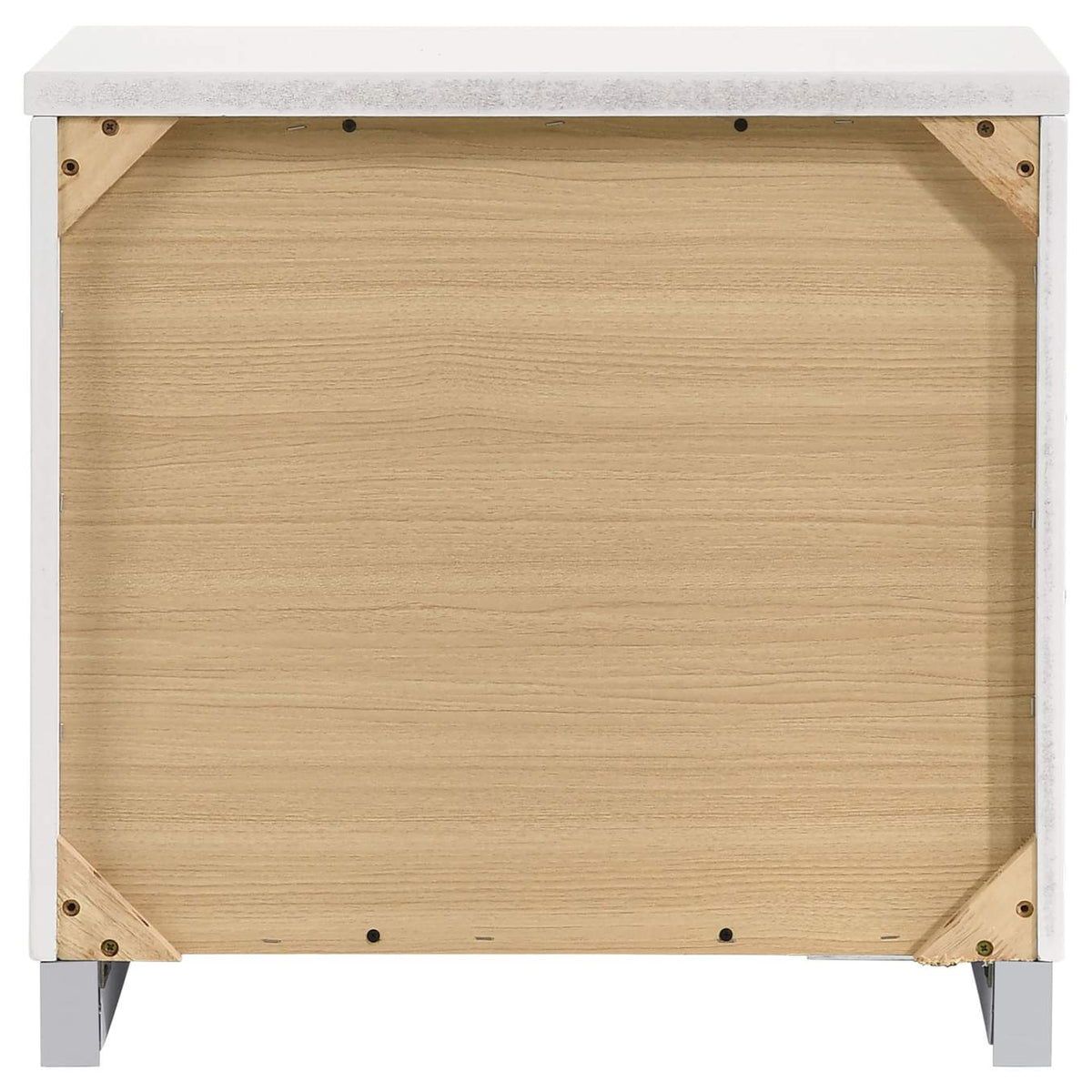 203502 Felicity 2-drawer Nightstand White High Gloss