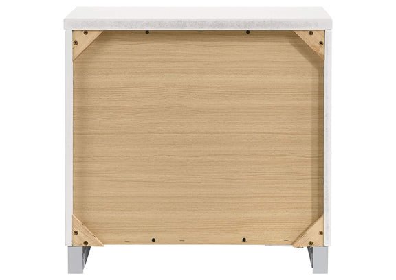 203502 Felicity 2-drawer Nightstand White High Gloss