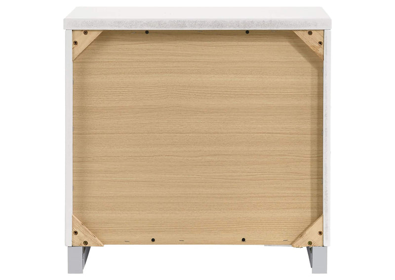 203502 Felicity 2-drawer Nightstand White High Gloss