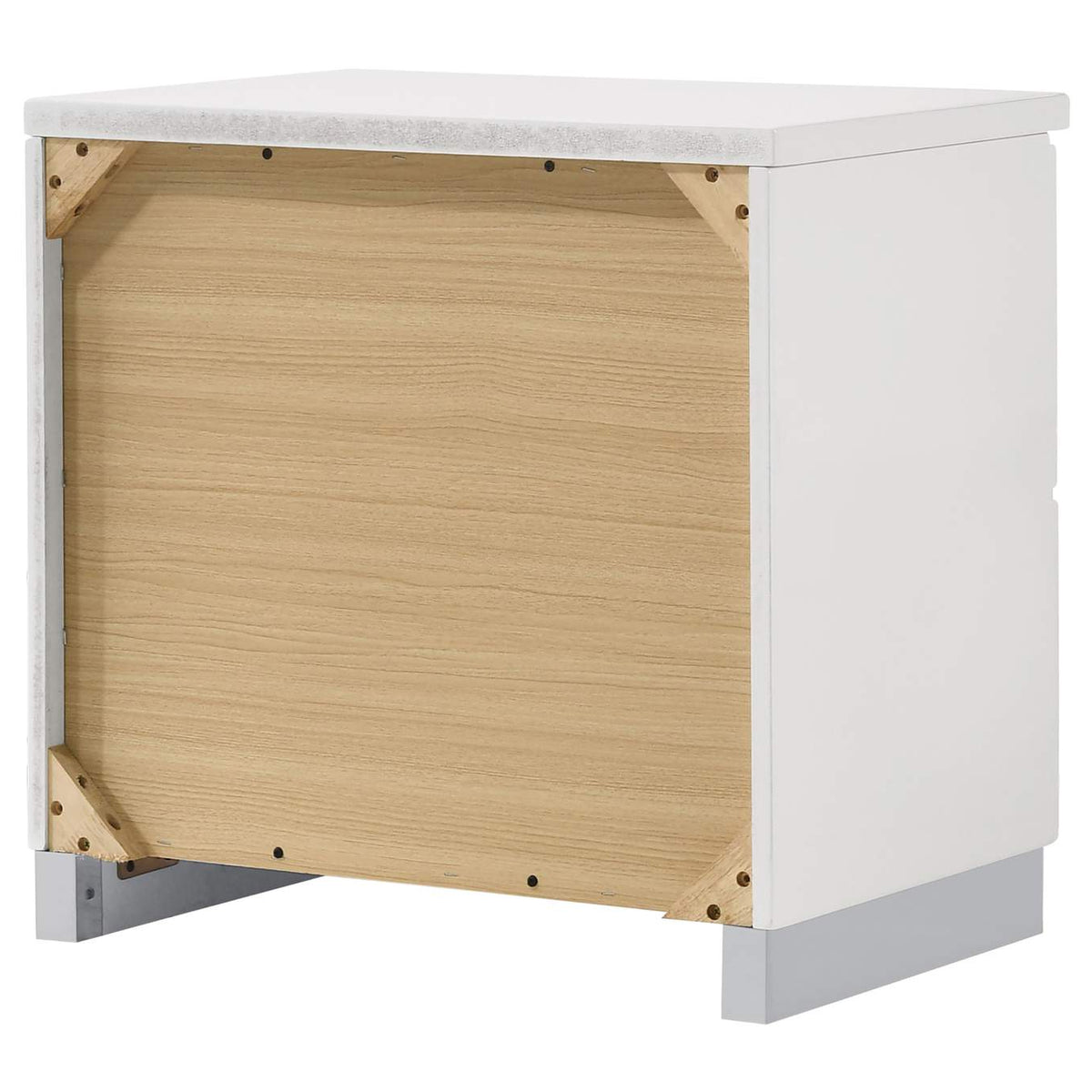 203502 Felicity 2-drawer Nightstand White High Gloss