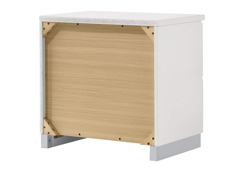 203502 Felicity 2-drawer Nightstand White High Gloss
