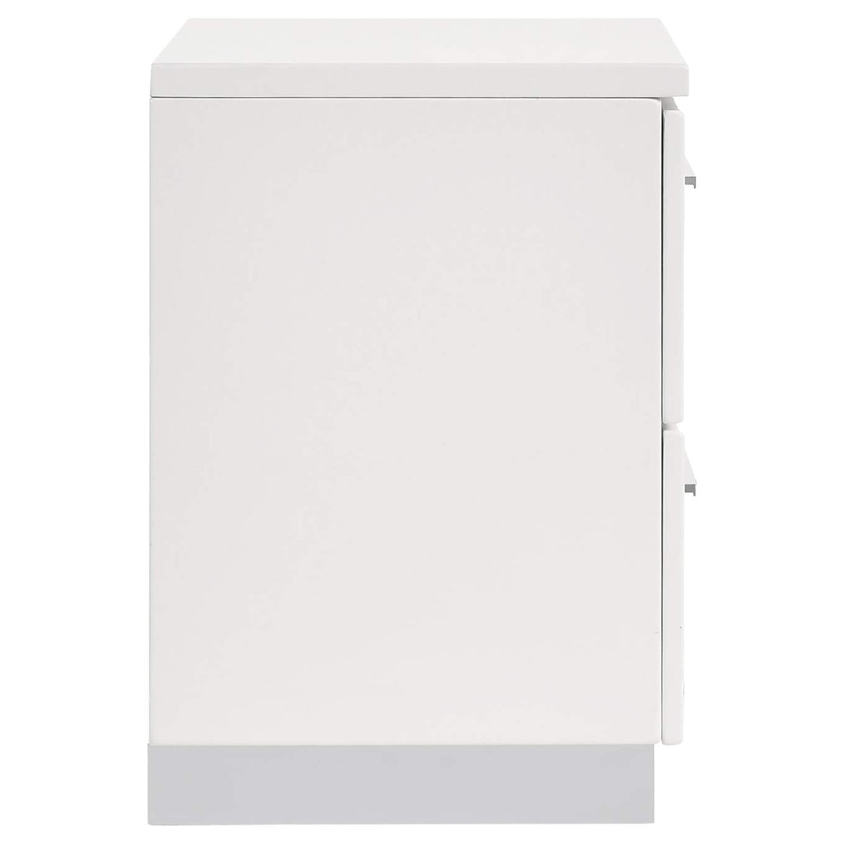 203502 Felicity 2-drawer Nightstand White High Gloss