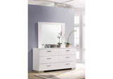 203503M Felicity 6-drawer Wood Dresser with Mirror White High Gloss